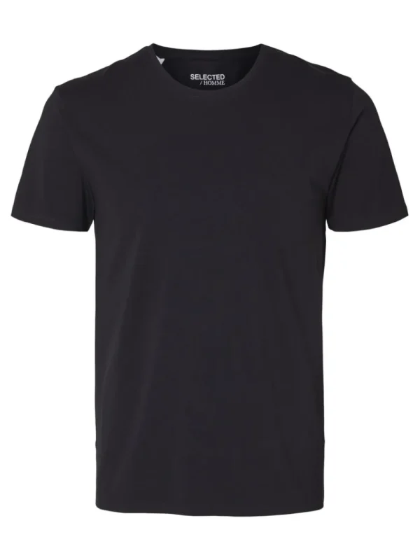 T-shirts>SELECTED KORTÆRMET T-SHIRT Black