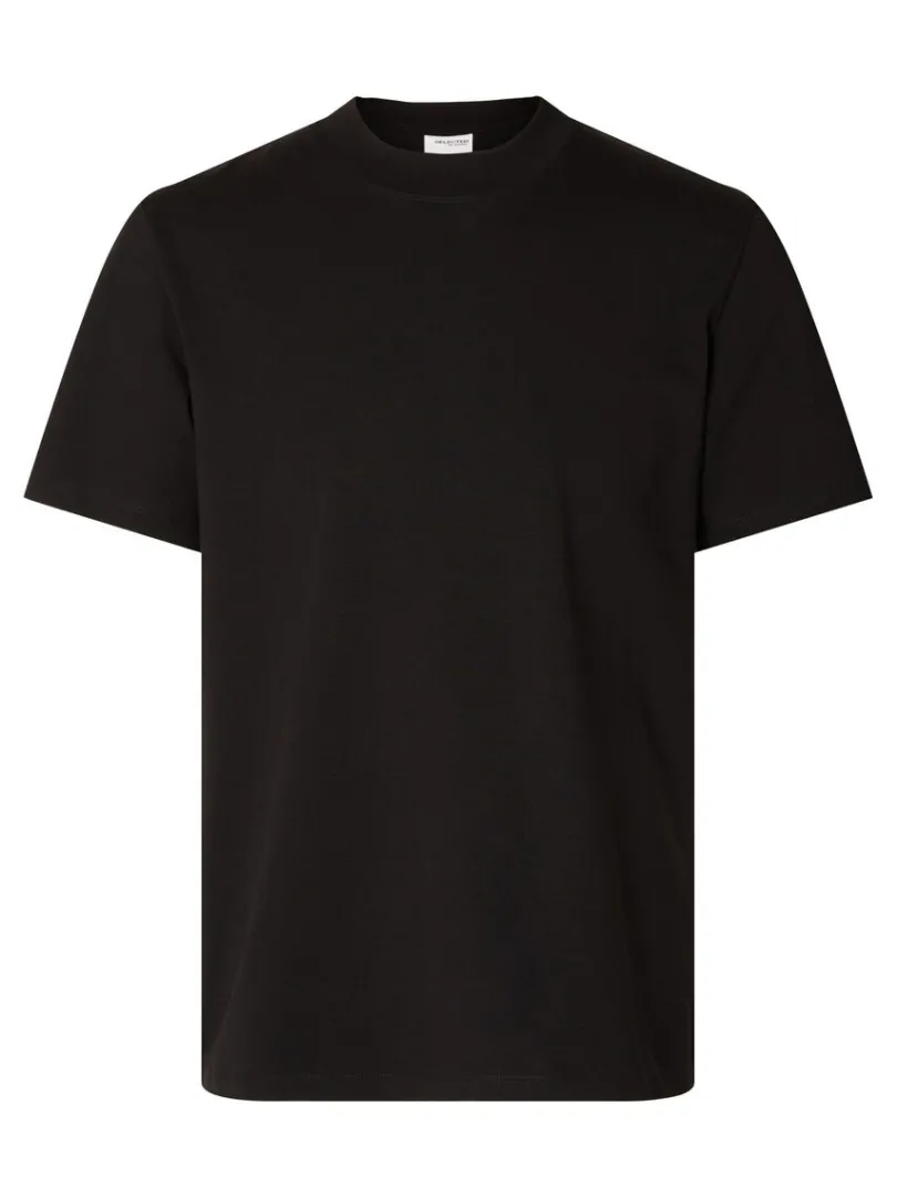 kortrmet_tshirt_5.webp T-shirts>SELECTED KORTÆRMET T-SHIRT Black