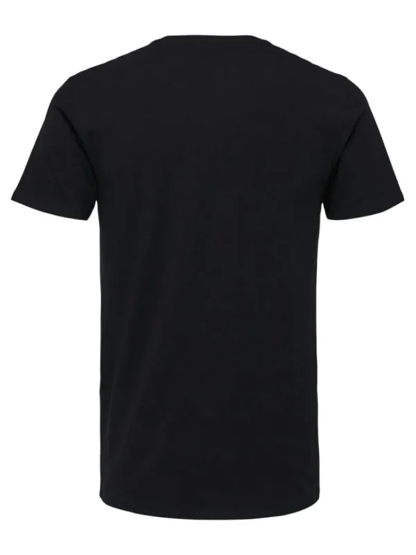 T-shirts>SELECTED KORTÆRMET T-SHIRT Black