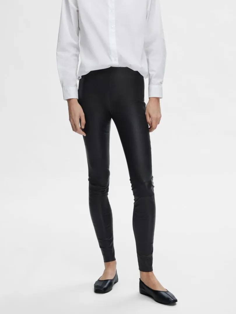 lammeskinds_leggings_0.webp Bukser>SELECTED LAMMESKINDS LEGGINGS Black