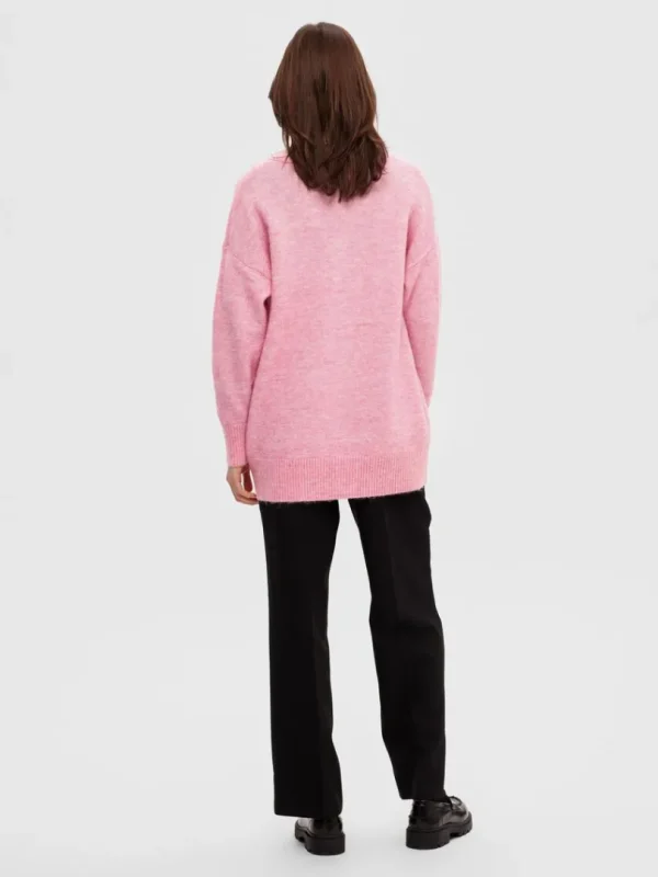 Strik>SELECTED LANG CARDIGAN Pink