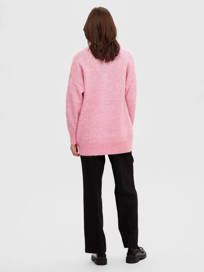 lang_cardigan_4.webp Strik>SELECTED LANG CARDIGAN Pink