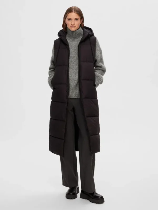 Overtøj>SELECTED LANG DYNEVEST Black