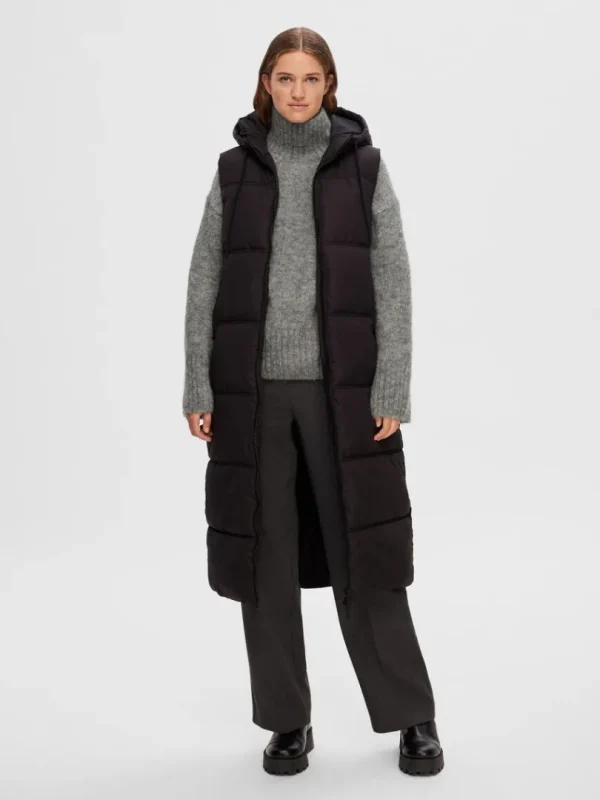 Overtøj>SELECTED LANG DYNEVEST Black