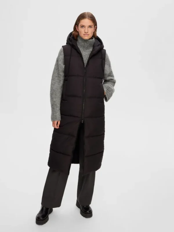 Overtøj>SELECTED LANG DYNEVEST Black
