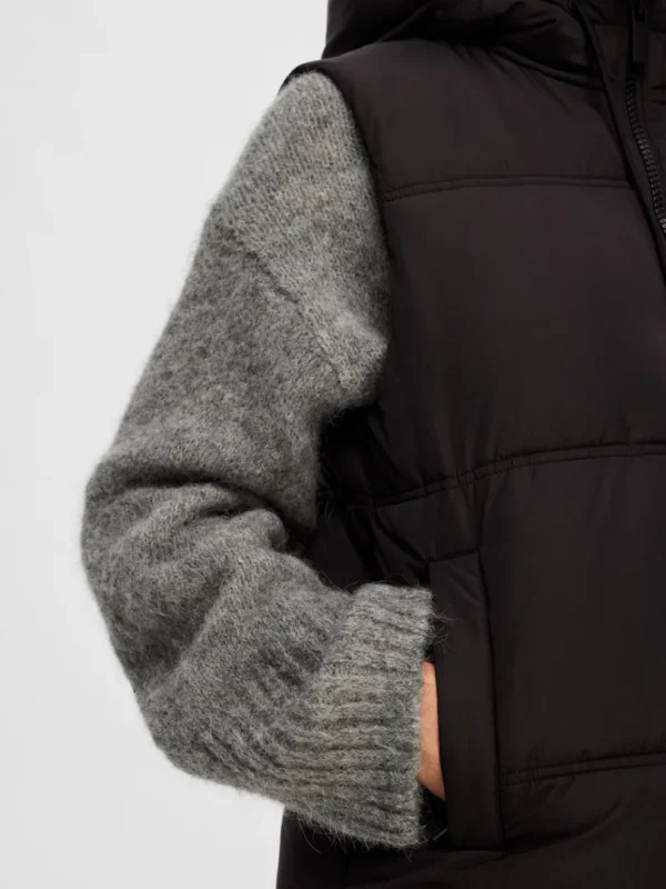 Overtøj>SELECTED LANG DYNEVEST Black