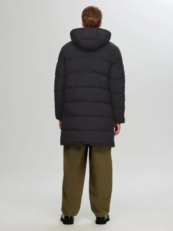 Overtøj>SELECTED LANG PUFFERJAKKE Black