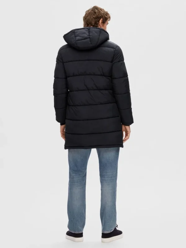 Overtøj>SELECTED LANG PUFFERJAKKE Black