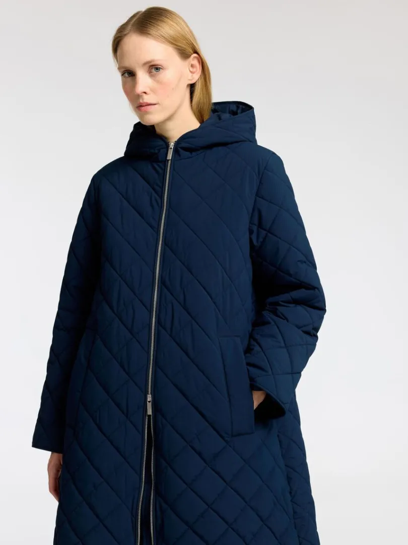 lang_quiltet_jakke_3.webp Overtøj>SELECTED LANG QUILTET JAKKE Blue
