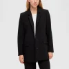 Jakkesæt & Blazers>SELECTED LANG RELAXED FIT ENKELTRADET BLAZER Black