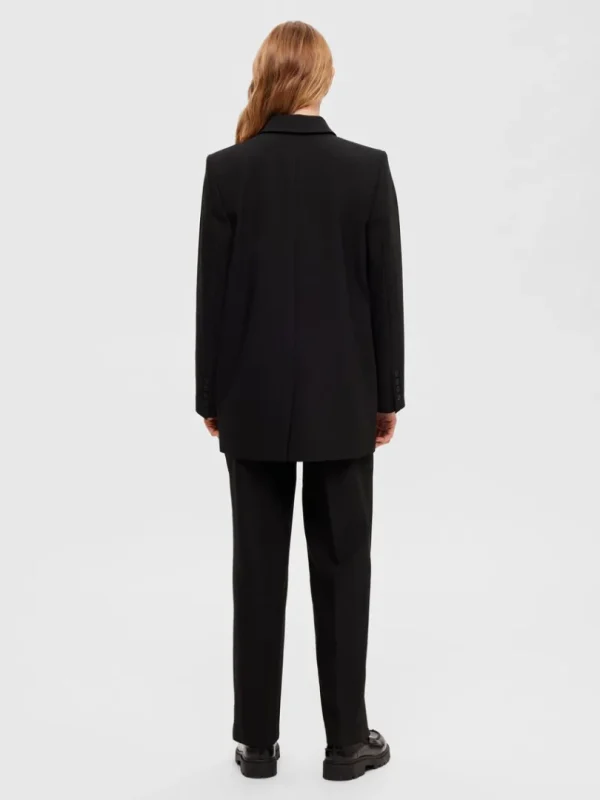 Jakkesæt & Blazers>SELECTED LANG RELAXED FIT ENKELTRADET BLAZER Black