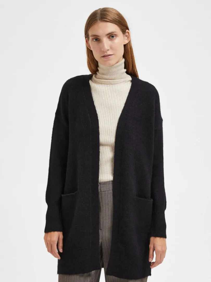 lang_strikket_cardigan_0-2.webp Strik>SELECTED LANG STRIKKET CARDIGAN Black