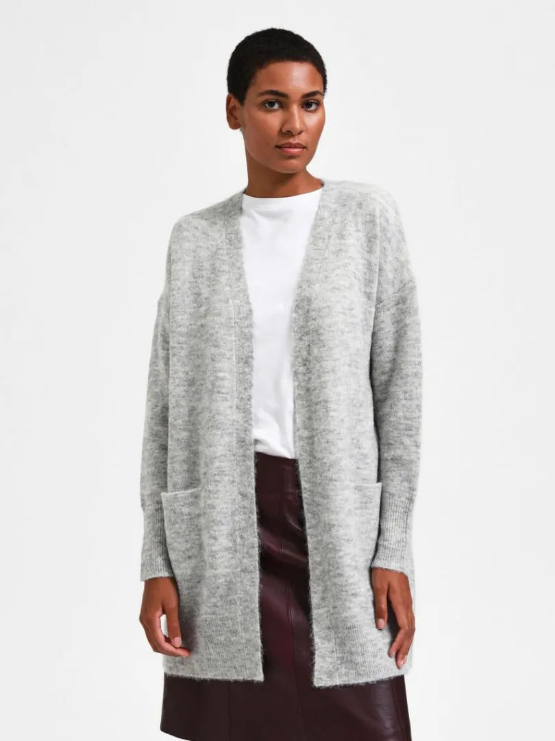 lang_strikket_cardigan_0-3.webp Strik>SELECTED LANG STRIKKET CARDIGAN Grey