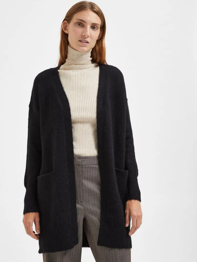 lang_strikket_cardigan_2-2.webp Strik>SELECTED LANG STRIKKET CARDIGAN Black