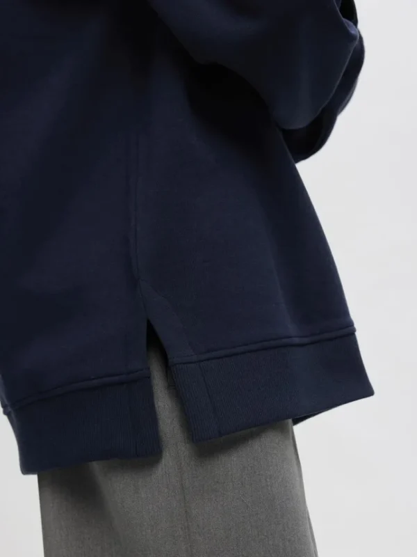 Hættetrøjer & Sweatshirts>SELECTED LANG SWEATSHIRT Blue