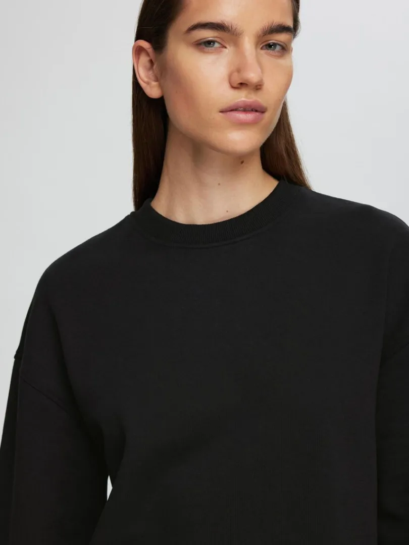 lang_sweatshirt_3.webp Hættetrøjer & Sweatshirts>SELECTED LANG SWEATSHIRT Black