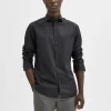 Skjorter>SELECTED LANGE ÆRMER SKJORTE Black