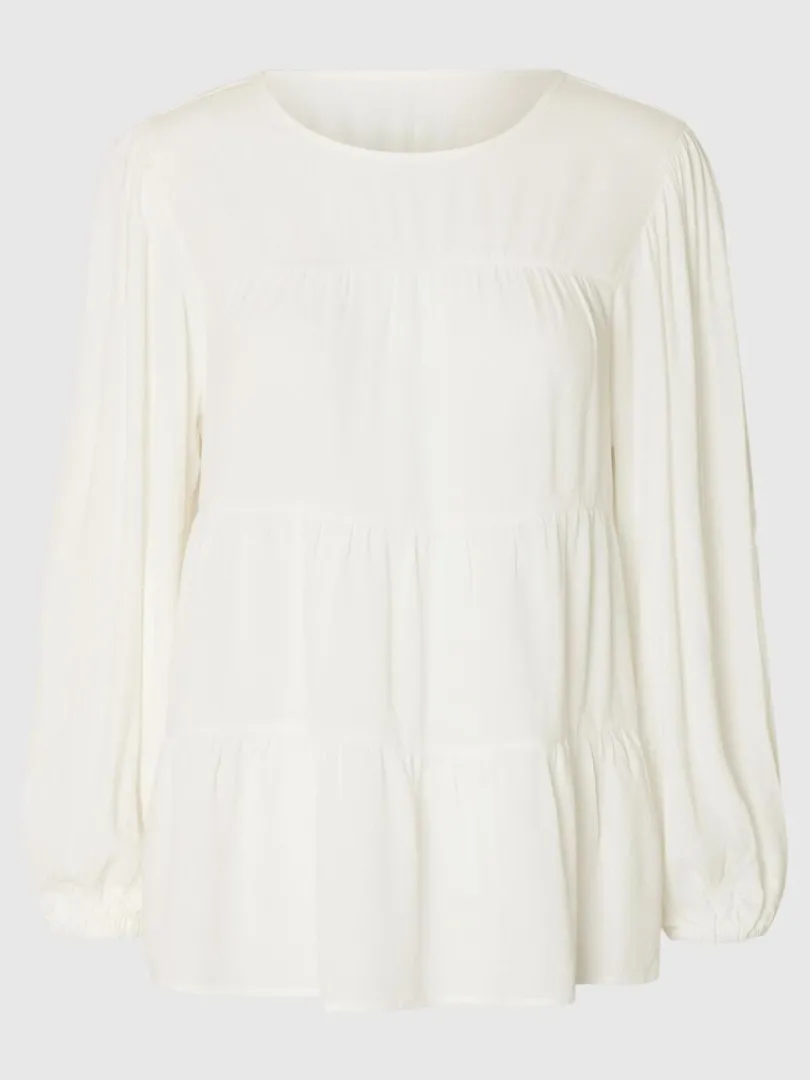 langrmet_bluse_0-1.webp Toppe Og Bluser>SELECTED LANGÆRMET BLUSE White