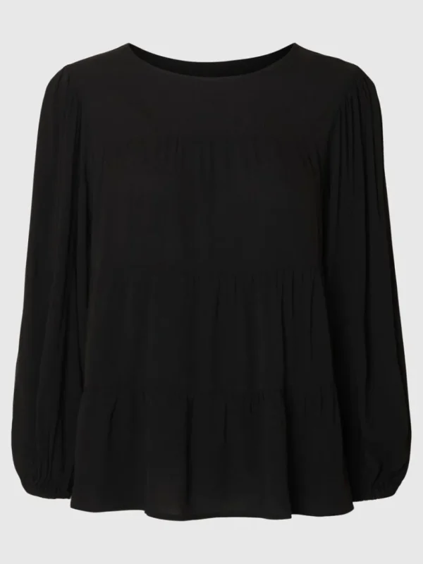 Toppe Og Bluser>SELECTED LANGÆRMET BLUSE Black