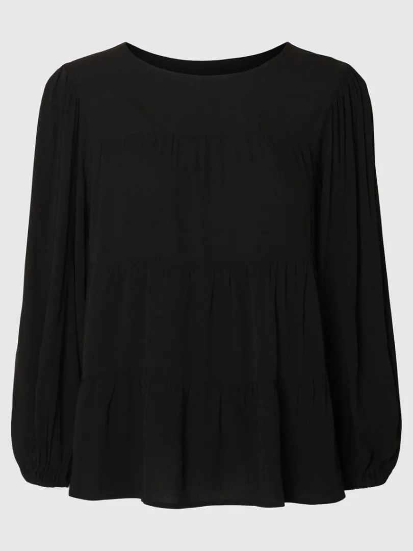 langrmet_bluse_0.webp Toppe Og Bluser>SELECTED LANGÆRMET BLUSE Black