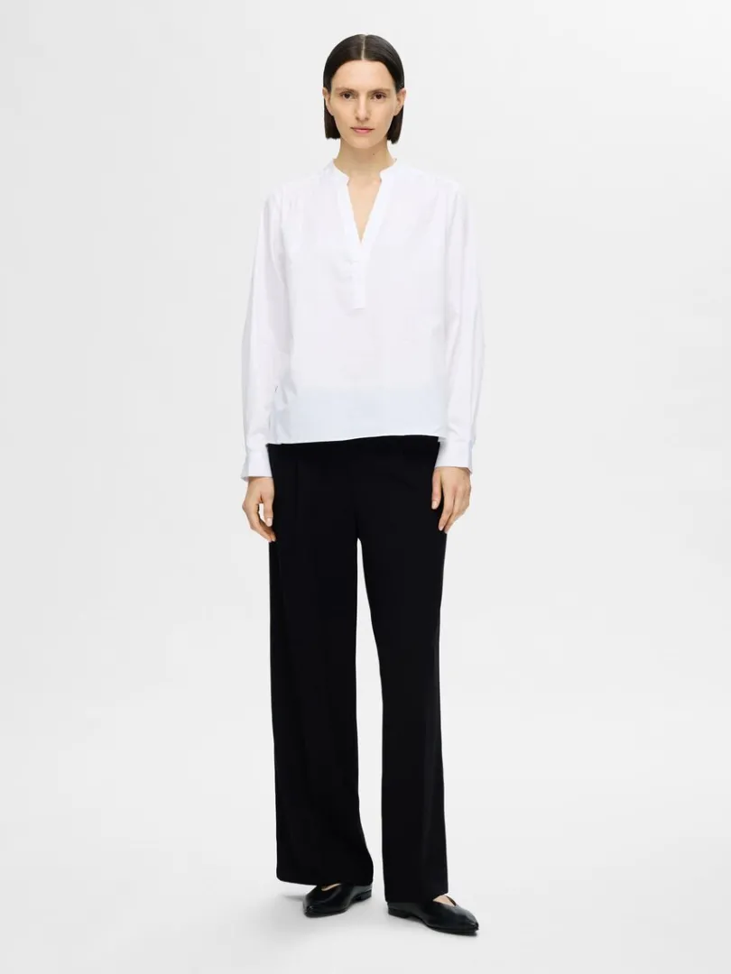 langrmet_bluse_1-2.webp Toppe Og Bluser>SELECTED LANGÆRMET BLUSE White