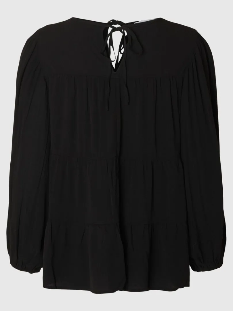 langrmet_bluse_1.webp Toppe Og Bluser>SELECTED LANGÆRMET BLUSE Black
