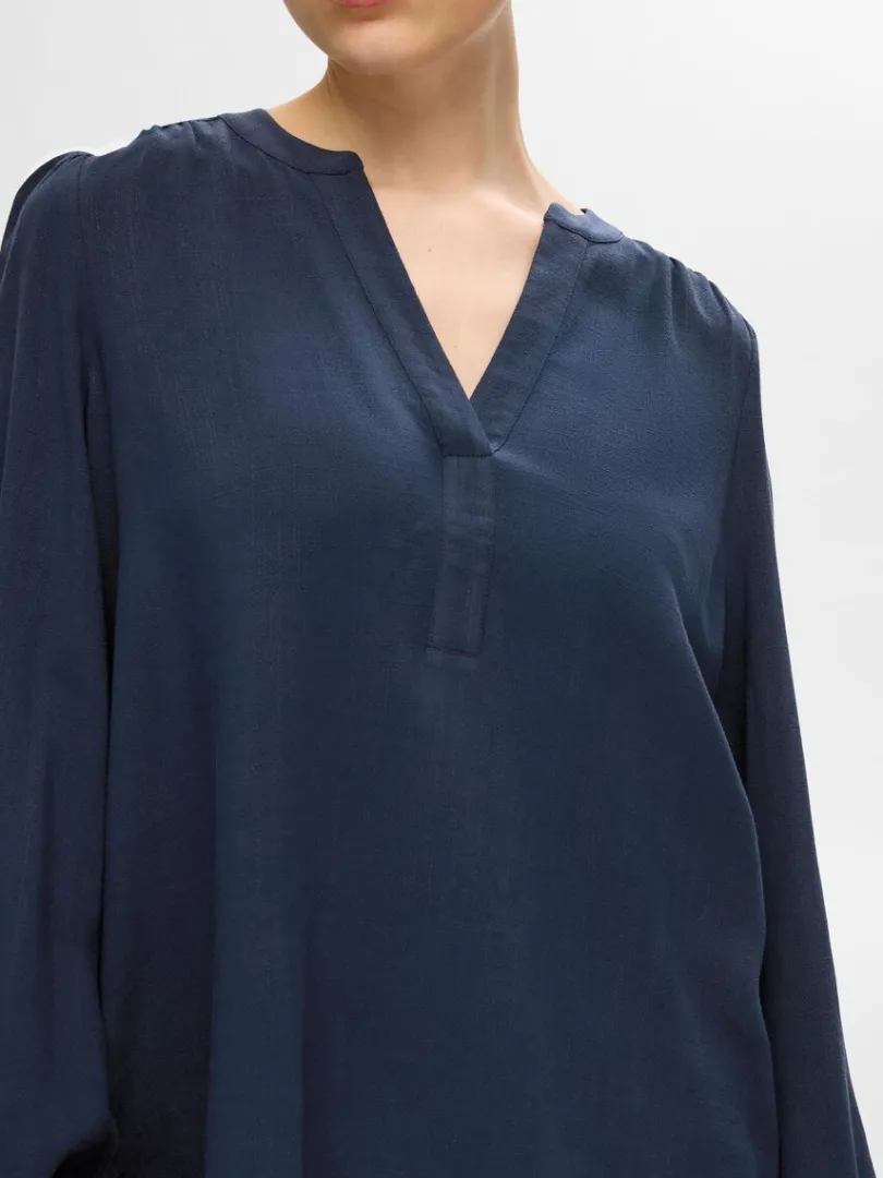 langrmet_bluse_4-6.webp Toppe Og Bluser>SELECTED LANGÆRMET BLUSE Blue