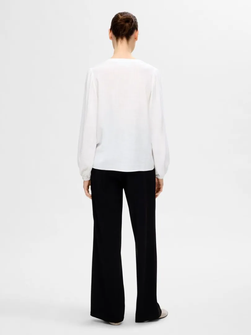 langrmet_bluse_5-7.webp Toppe Og Bluser>SELECTED LANGÆRMET BLUSE White