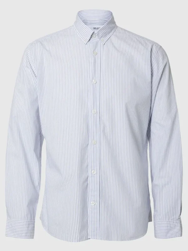 Skjorter>SELECTED LANGÆRMET BUTTON-DOWN SKJORTE White