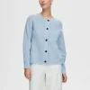 Strik>SELECTED LANGÆRMET CARDIGAN Blue