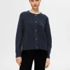 Strik>SELECTED LANGÆRMET CARDIGAN Blue