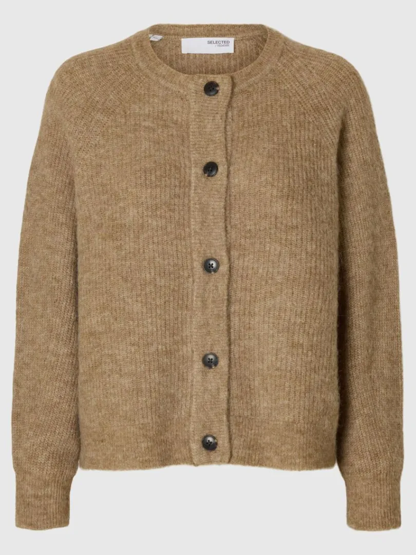 langrmet_cardigan_0-3.webp Strik>SELECTED LANGÆRMET CARDIGAN Brown
