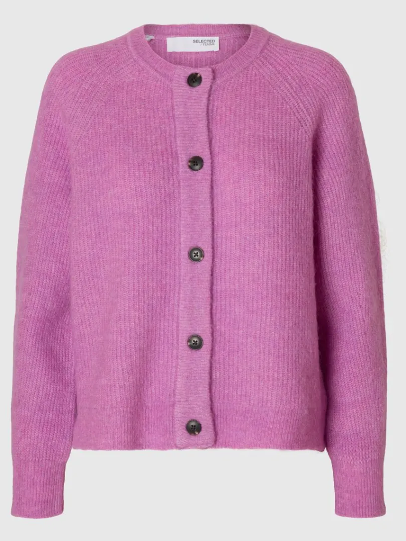 langrmet_cardigan_0-4.webp Strik>SELECTED LANGÆRMET CARDIGAN Pink