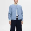 Strik>SELECTED LANGÆRMET CARDIGAN Blue