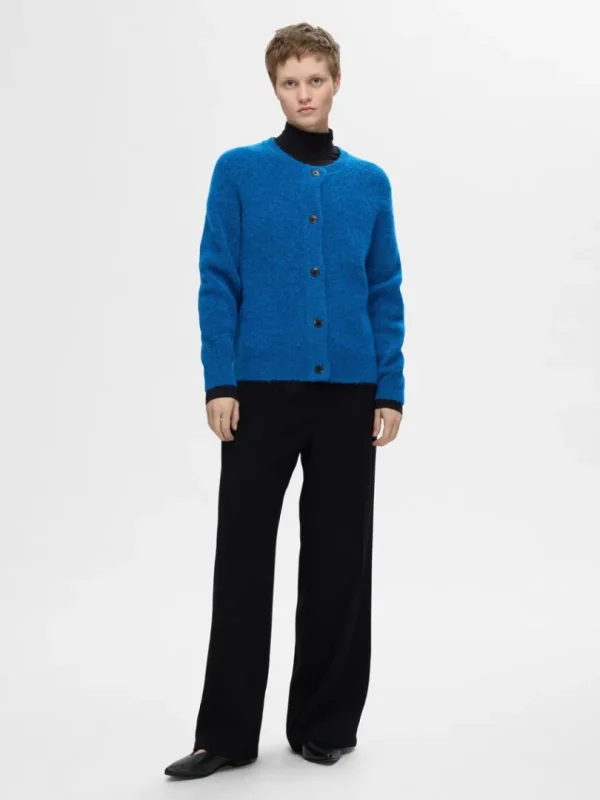 Strik>SELECTED LANGÆRMET CARDIGAN Blue