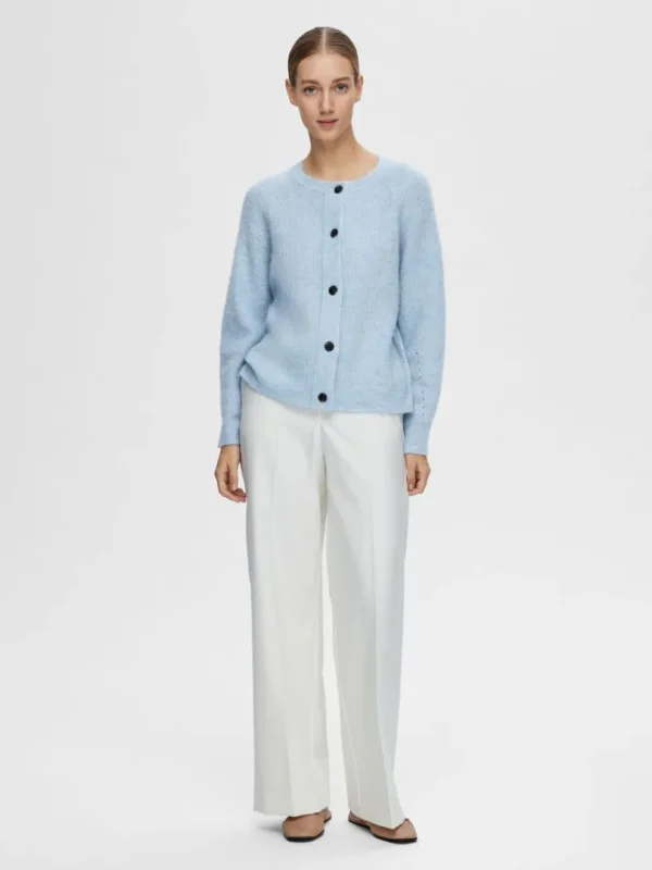 Strik>SELECTED LANGÆRMET CARDIGAN Blue
