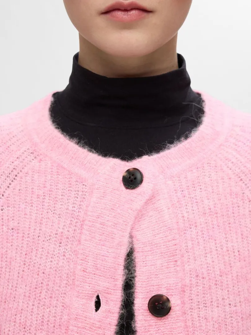 langrmet_cardigan_3-5.webp Strik>SELECTED LANGÆRMET CARDIGAN Pink