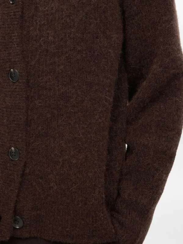 Strik>SELECTED LANGÆRMET CARDIGAN Brown
