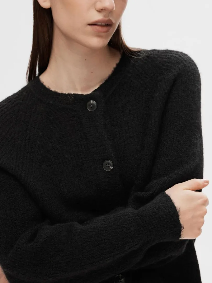 langrmet_cardigan_3-8.webp Strik>SELECTED LANGÆRMET CARDIGAN Black