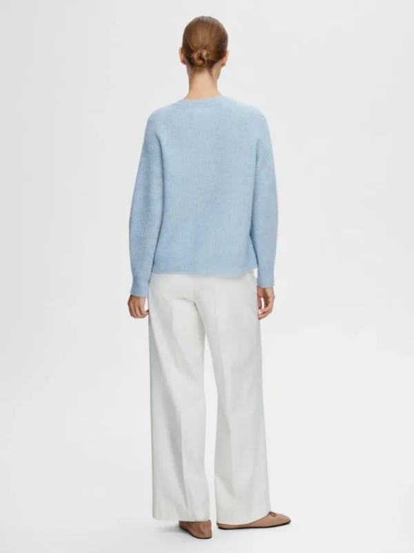 Strik>SELECTED LANGÆRMET CARDIGAN Blue