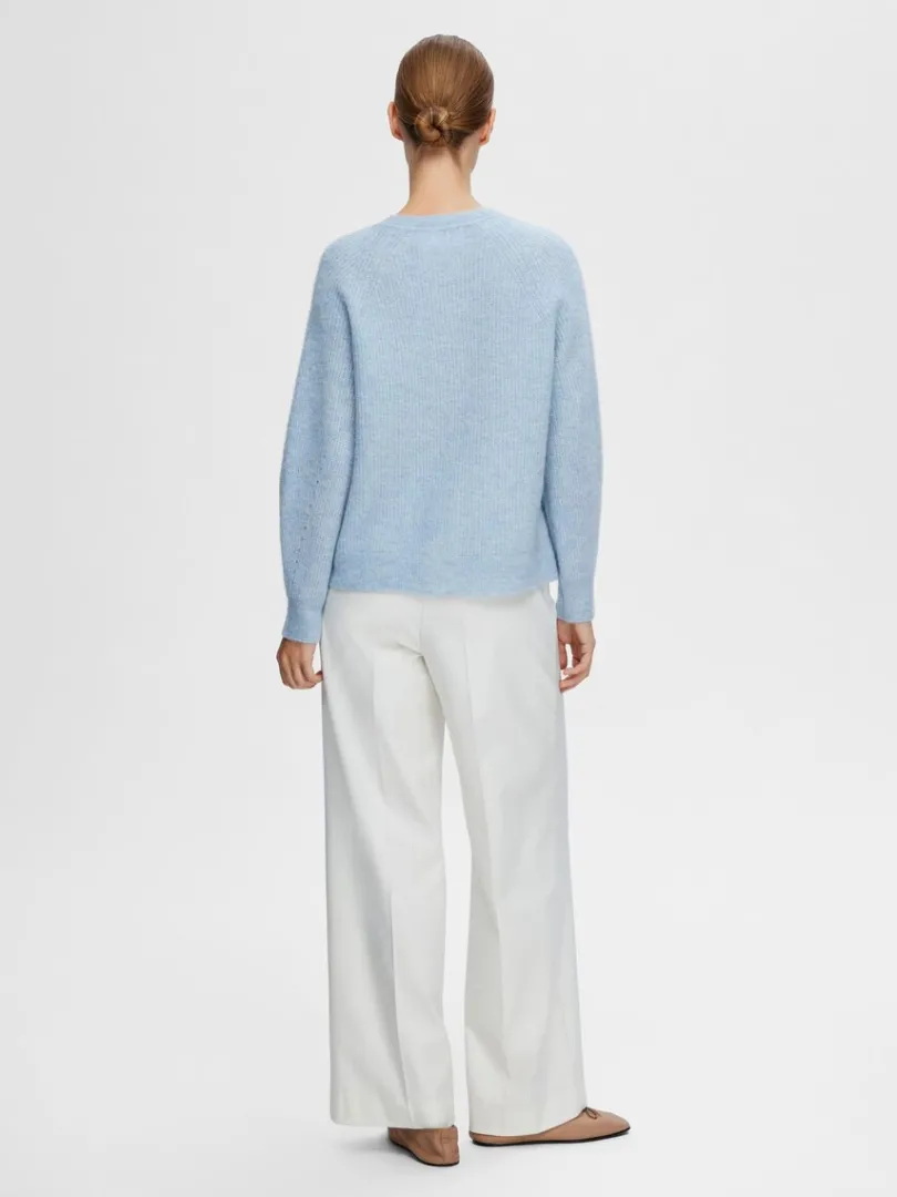 langrmet_cardigan_4-9.webp Strik>SELECTED LANGÆRMET CARDIGAN Blue