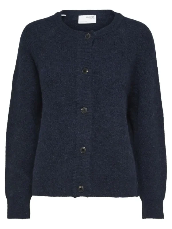 Strik>SELECTED LANGÆRMET CARDIGAN Blue