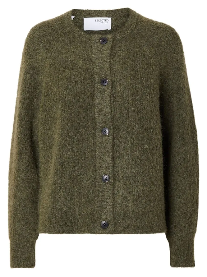 langrmet_cardigan_5-3.webp Strik>SELECTED LANGÆRMET CARDIGAN Green
