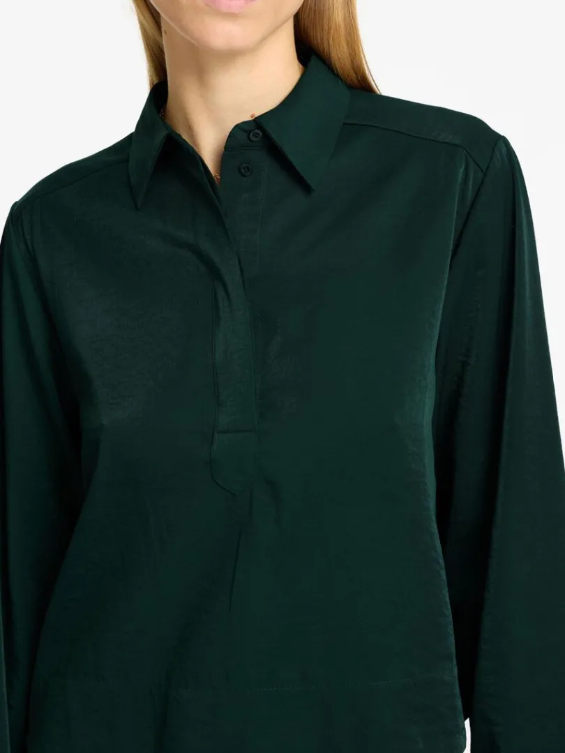 langrmet_cropped_skjorte_3.webp Skjorter>SELECTED LANGÆRMET CROPPED SKJORTE Green