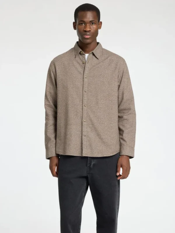 Skjorter>SELECTED LANGÆRMET FLANNEL-SKJORTE Brown