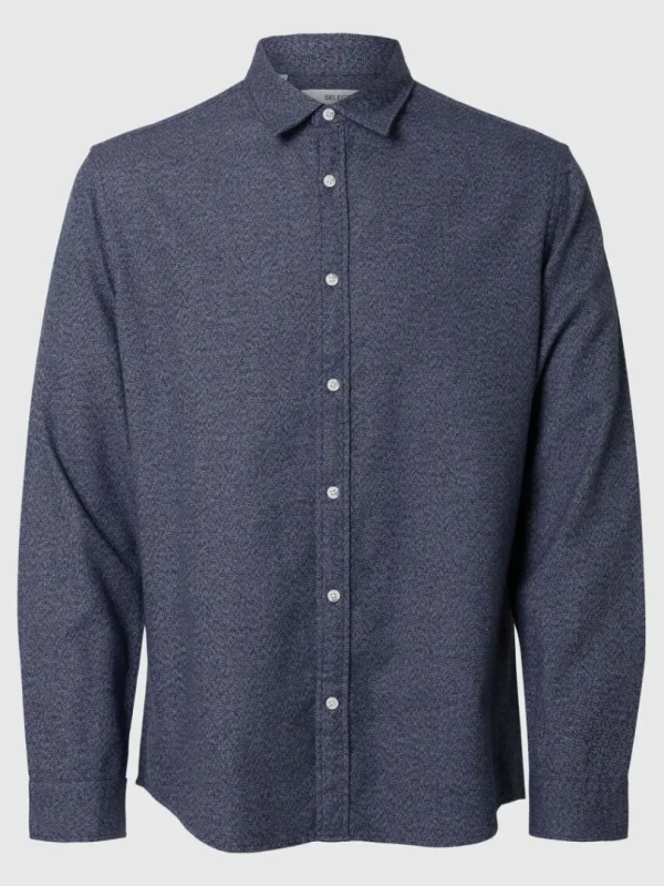 Skjorter>SELECTED LANGÆRMET FLANNEL-SKJORTE Blue