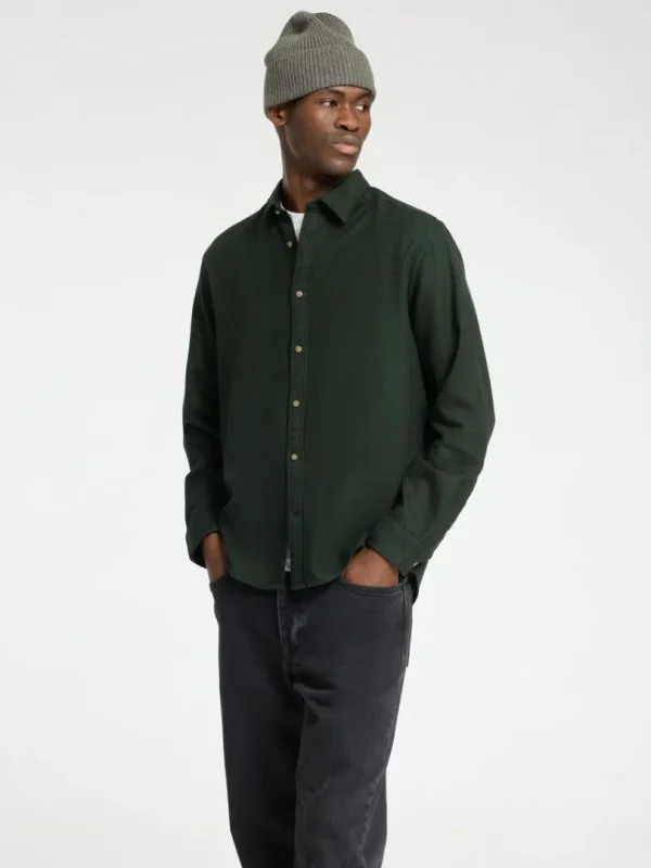 Skjorter>SELECTED LANGÆRMET FLANNEL-SKJORTE Green