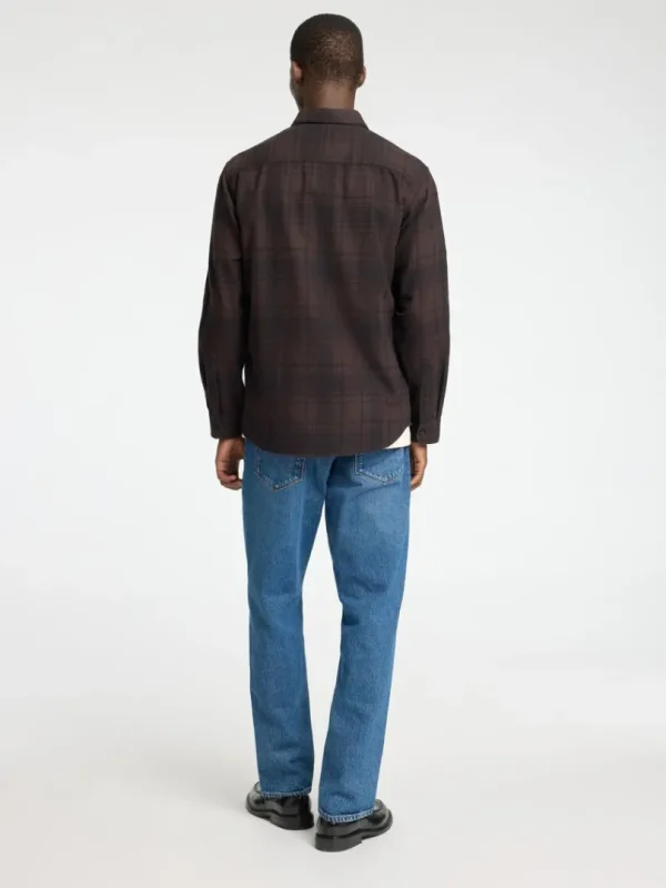 Skjorter>SELECTED LANGÆRMET FLANNEL-SKJORTE Brown
