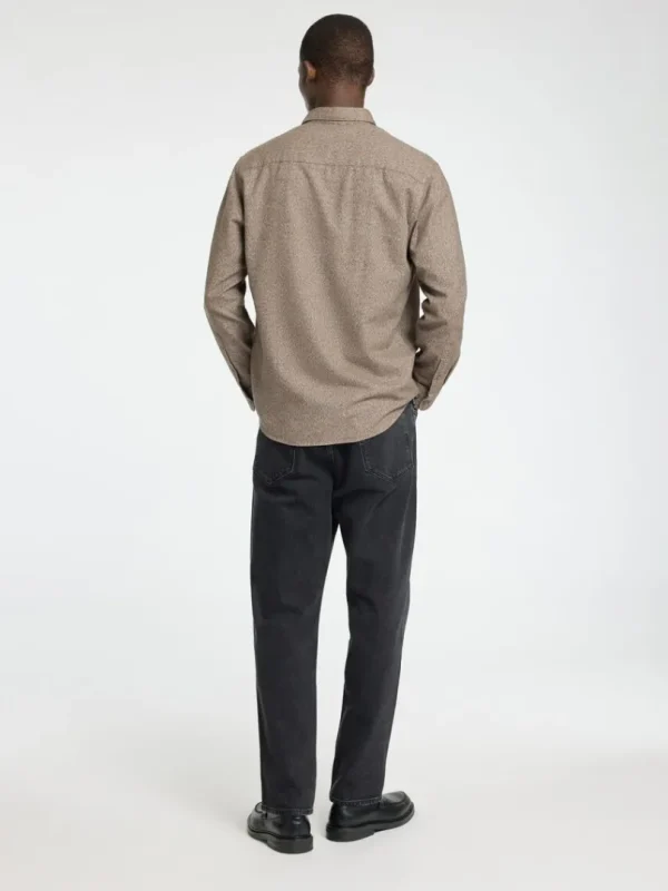 Skjorter>SELECTED LANGÆRMET FLANNEL-SKJORTE Brown