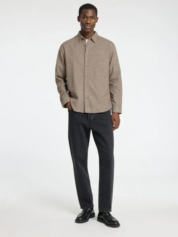 Skjorter>SELECTED LANGÆRMET FLANNEL-SKJORTE Brown